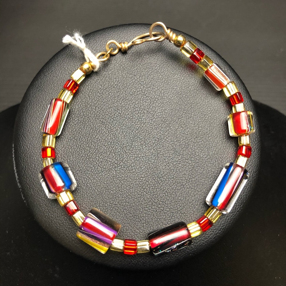 Handcrafted Glass Bead Bracelet